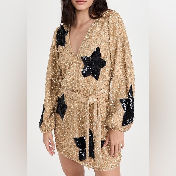 Show Me Your MuMu Dresses & Skirts - Show Me Your Mumu Wear Me Out Dress Star Sequins Long Sleeve Mini Sz S